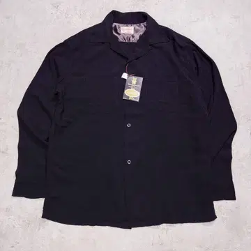 택 포함 TOWNCRAFT 오픈 카라 레이온 셔츠 블랙 M