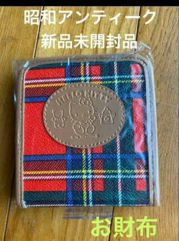 쇼와 앤티크 일본제 미개봉 새상품 빨간색 귀여운 헬로키티 지갑