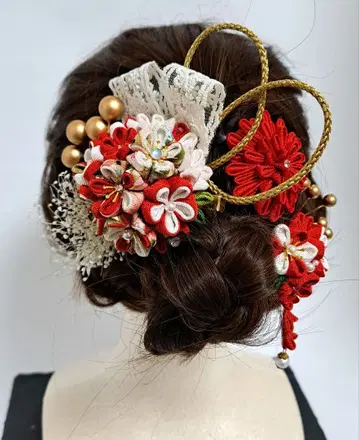 츠마미자이쿠 머리 장식 성인식