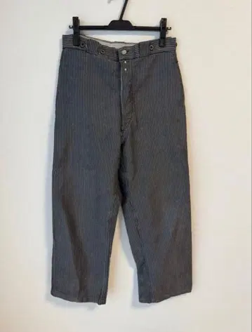 40s 50s 유로 프렌치 워크 팬츠 스트라이프 그레이 트라우저