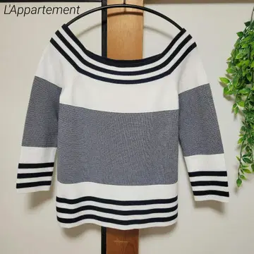 L'Appartement 라빠르망 보더 오프숄더 니트