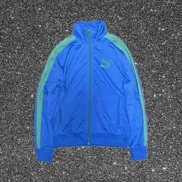 00s PUMA 트랙 자켓 짧은 기장 M 레어 컬러 y2k 높은 배색