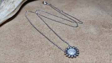 Georg Jensen 실버 925 펜던트 썬플라워