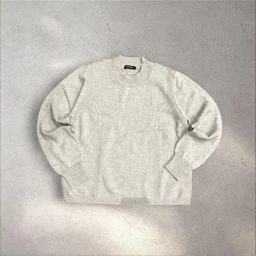 [컨디션 최상] 이탈리아사 울 100% 니트 스웨터 그레이 고급 니트