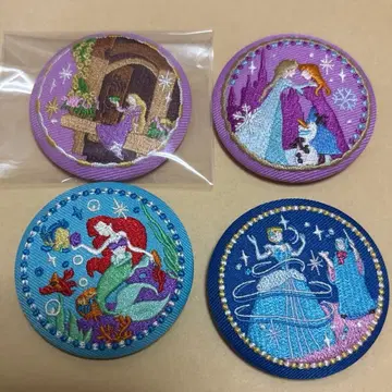 Disney Characters 자수 캔뱃지 비스킷 2 캔뱃지