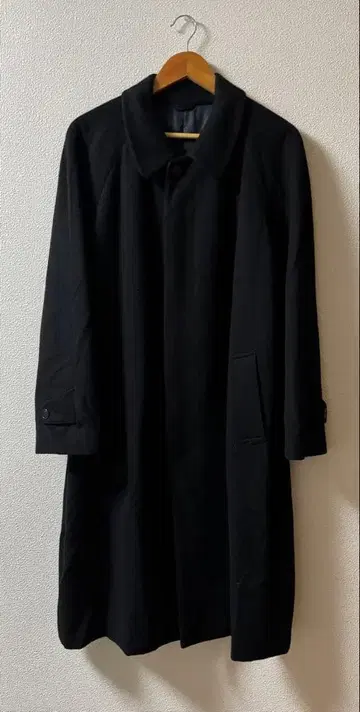 캐시미어 100% 롱 코트 스텐카라 코트 블랙 L 상당 일본제