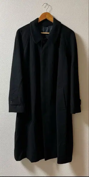 캐시미어 100% 롱 코트 스텐카라 코트 블랙 L 상당 일본제