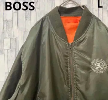 산토리 BOSS 플라이트 자켓 MA-1 보스점퍼 자수 로고 L