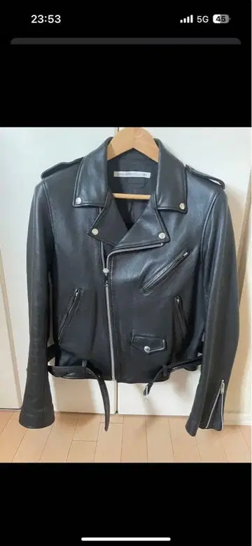 블랙 더블 라이더 자켓 M 사이즈