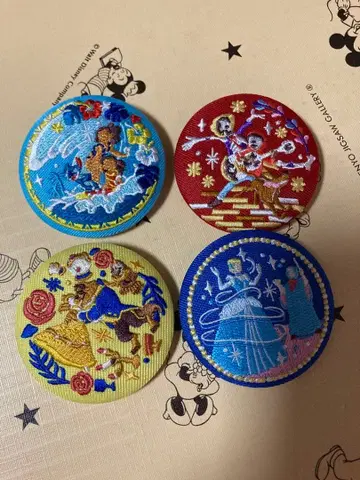 디즈니 자수 배치 4개 세트