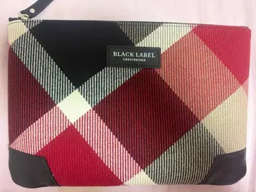 BLACK LABEL 체크 무늬 클러치백
