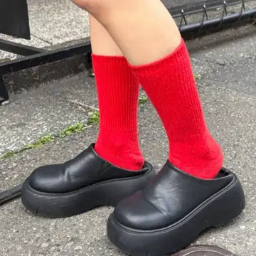 차오패닉 티피 22.5 블랙 통굽 사보 샌들