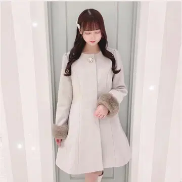 비쥬 A라인 코트 핑크 evelyn