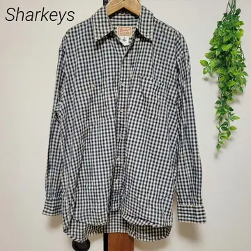 Sharkeys 샤키스 깅엄 체크 셔츠 남성용 셔츠