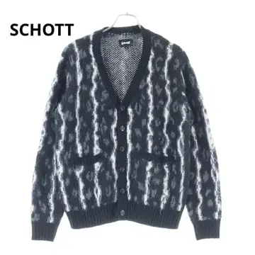SCHOTT SHAGGY KNIT CARDIGAN