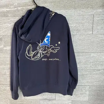 판타지아 Disney 풀 집업 후드티 네이비