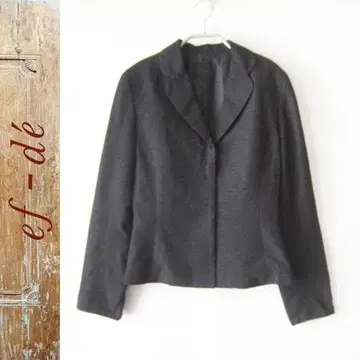 새상품급 ef-de/에프데 은색 라메 믹스 테일러드 자켓 블랙