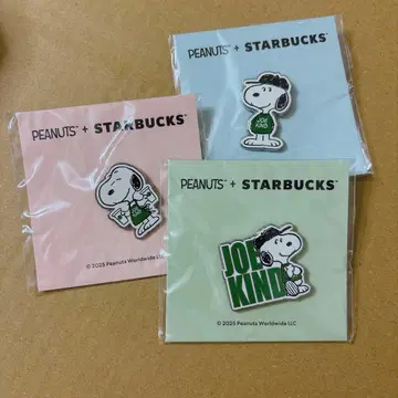 스타벅스 스누피 핀 배지 3종 세트