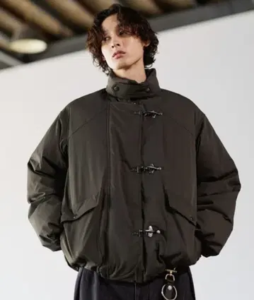 Bleme 파이어맨 볼륨 충전솜 블루종 M 사이즈 카키