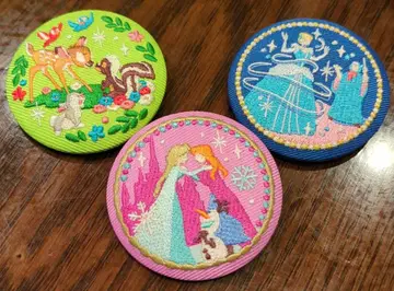 디즈니 자수 캔뱃지 디즈니 자수 캔 신데렐라 밤비 안나와 눈의 여왕