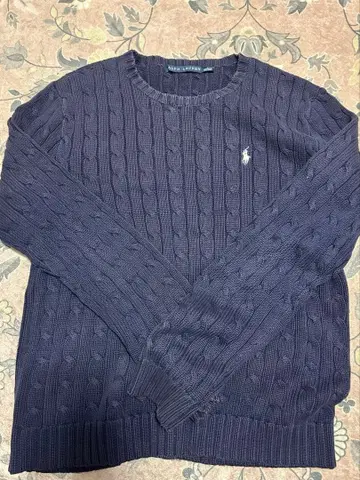 폴로 랄프로렌 네이비 케이블 스웨터