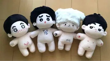 짱구는 못말려(크레용 신짱) 시로 20cm 봉제 인형 무속성 4체 세트