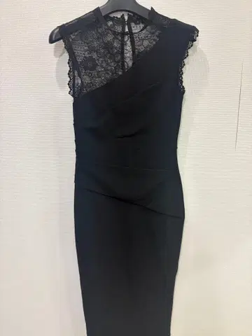 LIPSY LONDON 레이스 절개 타이트 원피스 블랙 UK6