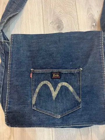 Evisu 데님 토트백