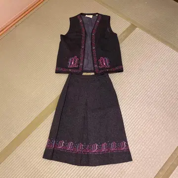 쇼와 레트로 빈티지 다크 그레이 셋업