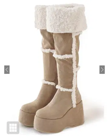 GRL 통굽 무스탕 니하이 부츠 zr1451