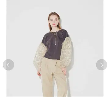 레어 새상품 COEL 도트 슬리브 티셔츠