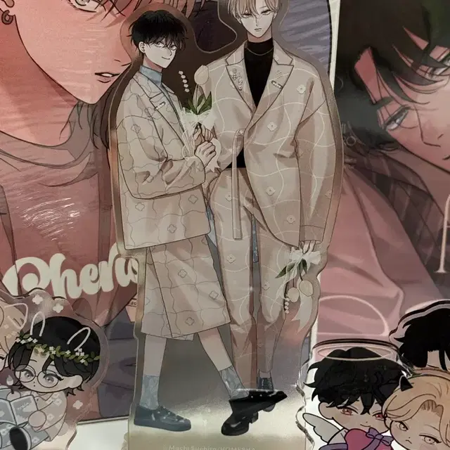 (미개봉) 스에히로마치 엉망진창인 키스 일본 팝업 bl 아크릴 스탠드 외