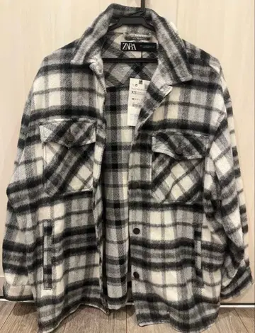 ZARA 체크 무늬 셔츠 자켓 XS