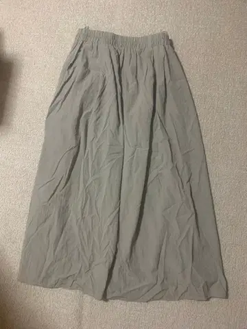 그레이 플레어 롱 스커트