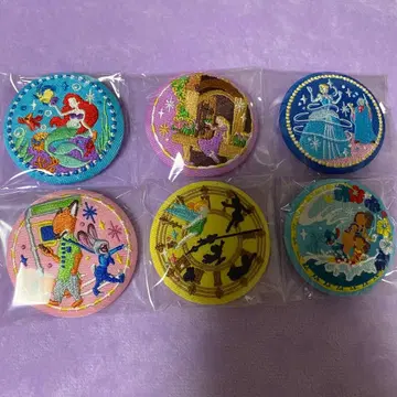 디즈니 자수 캔뱃지 2종 6개 세트