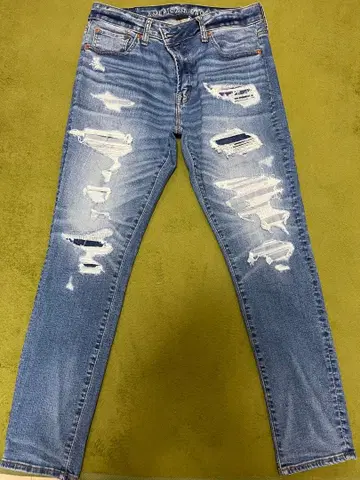 스키니 데님 데미지 가공