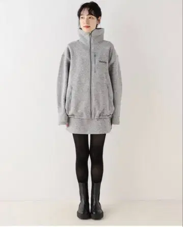 Holiday 그레이 집업 후드티 셋업