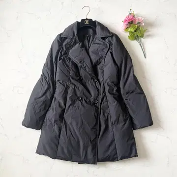 [새상품급] ICB 아이씨비 심리스 다운 코트 트렌치 블랙 4 M