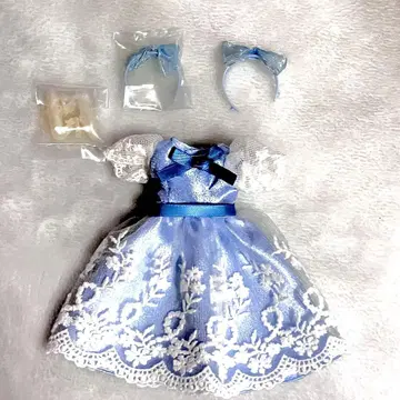 타카라토미제 리카짱 클래시컬 블루 리본 드레스 잡화만