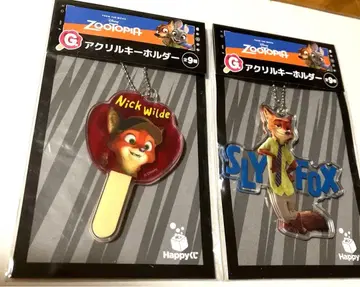 주토피아 해피 복권 G상 아크릴 키링 닉 세트