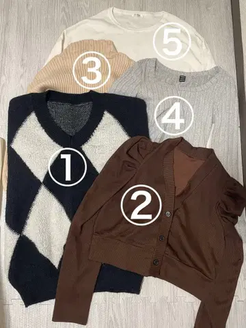 여성용 의류 묶음 판매 5점 가을 겨울 의류