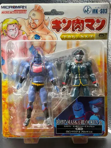 미크로맨 로빈 마스크 & 브로켄 Jr. 태그 세트 미개봉 근육맨 시리즈