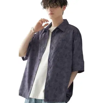 [컨디션 최상] 앵커 스미스 페이즐리 루즈 베이직 레귤러 카라 셔츠 L