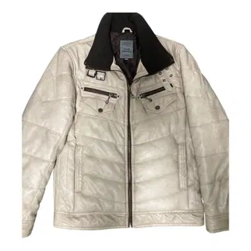 그레이 퀼팅 합성 피혁 자켓