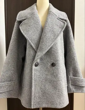 NATURAL BEAUTY BASIC 오버 사이즈 P 코트 그레이 M