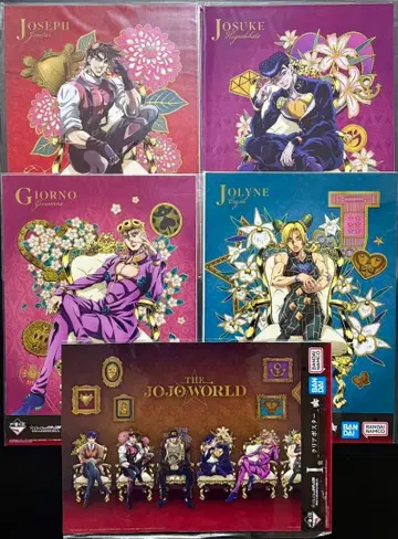 죠죠의 기묘한 모험 JOJO WORLD 클리어 포스터 전 5종 세트