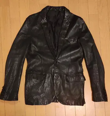 MODA CLASSIC 램 가죽 테일러드 자켓 블랙 양가죽 자켓