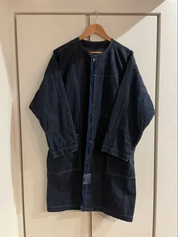 텐더 로인 데님 헤링본 코트 M