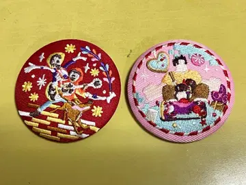 자수 캔뱃지 2개 디즈니