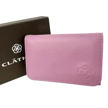 미사용 클레이사스 CLATHAS 카드 케이스 천연 가죽 와플 명함지갑